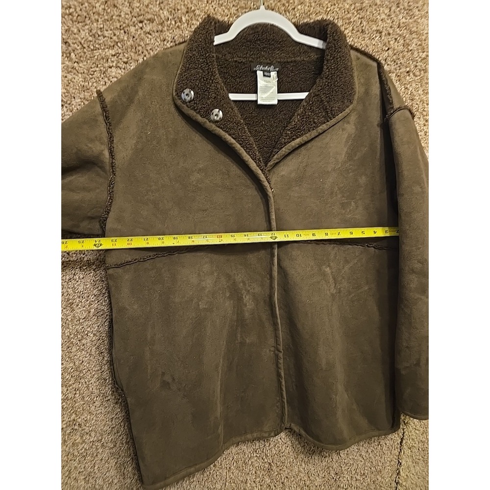 Coffe Faux suede Reversible Riding jacket -XLarge - Picture 5 of 8